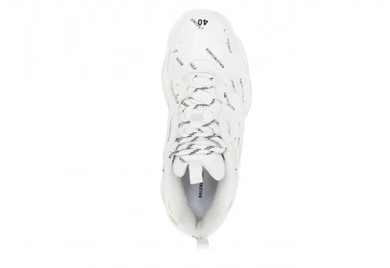 Men's Fashion Must-Have - Balenciaga Triple S - White, All-over Logo Print!