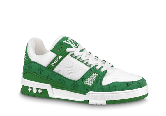 Shop the Louis Vuitton Trainer Sneaker - Green for Men's