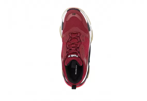 Discounted Balenciaga Triple S Mens Shoes in Apple Red/Multicolour