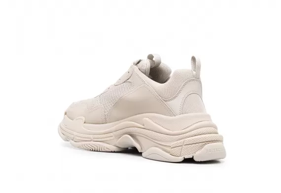 Women's Designer Shoes - Balenciaga Triple S - Beige, On Sale Now!