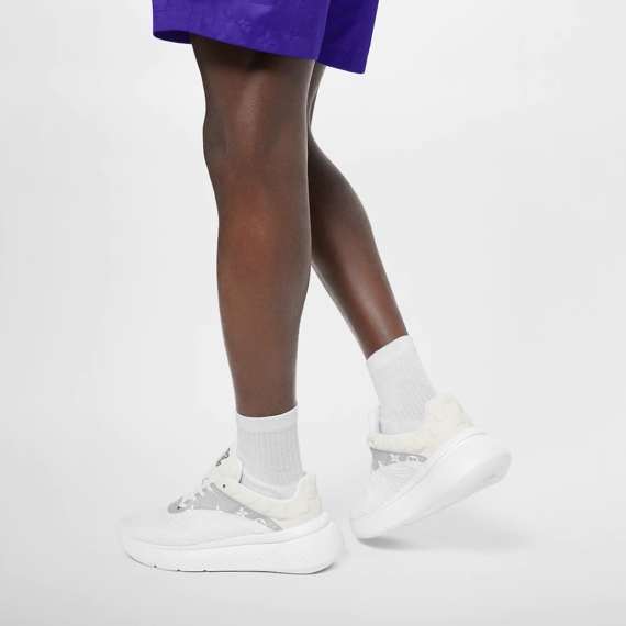 Shop Men's Louis Vuitton Show Up Sneaker - White Monogram and Damier Knit On Sale