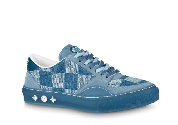 Get Louis Vuitton Ollie Sneaker - Blue Damier denim for men's