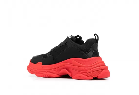 Shop Now for Men's Balenciaga Triple S - Black/Red Shoes