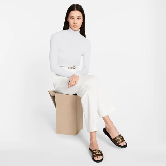 Online Shopping - Louis Vuitton Lock it Flat Mule for Women
