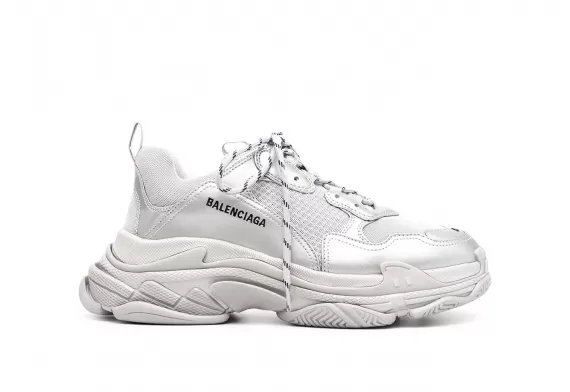 Discounted Balenciaga Triple S - Silver-Tone Men's Shoes