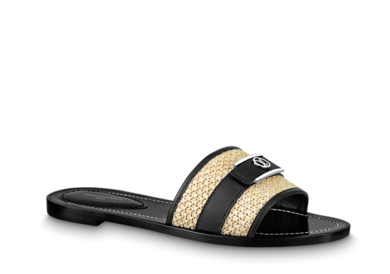 Women's Lock It Flat Mule Black by Louis Vuitton - Shop Now!