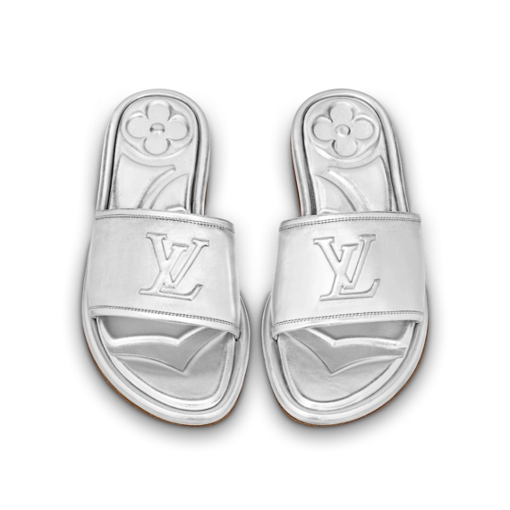 Women's Louis Vuitton Magnetic Flat Mule Silver - Get Yours Today!