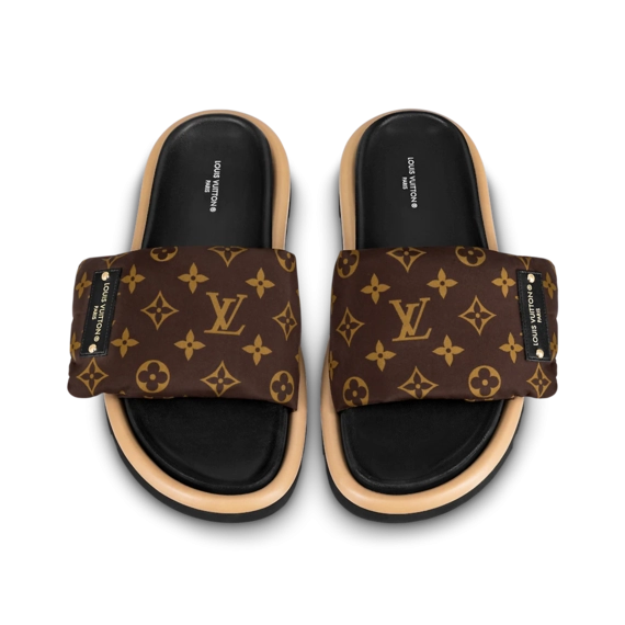 Women's Louis Vuitton Pool Pillow Flat Comfort Mule Cacao Brown - Luxury Comfort at Discount!