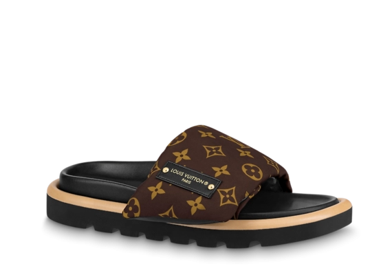 Shop Women's Louis Vuitton Pool Pillow Flat Comfort Mule Cacao Brown at Discount!