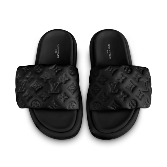 Save on Women's Designer Shoes - Louis Vuitton Pool Pillow Flat Comfort Mule Black