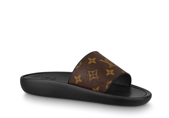 Shop Louis Vuitton Sunbath Flat Mule Cacao Brown for Women