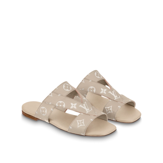 Women's Louis Vuitton Croisiere Flat Mule Beige - Get Yours Now!