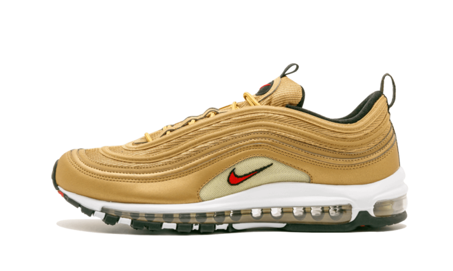 Shop Men's Nike Air Max 97 OG QS 2017 METALLIC GOLD/VARSITY RED 884421 700 and get Discounts Now!