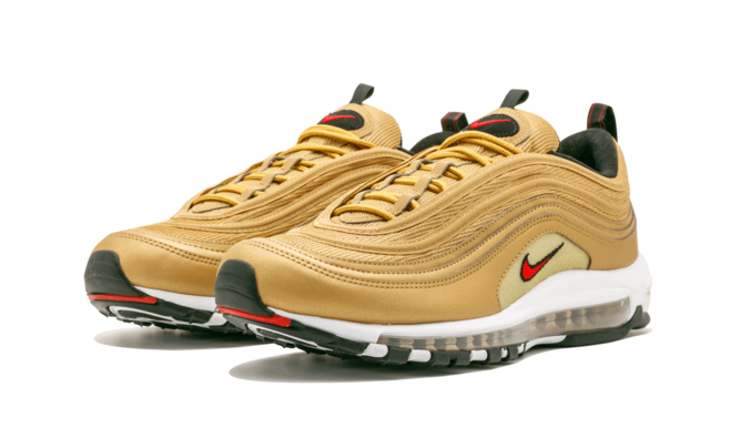 Discounts Available on Men's Nike Air Max 97 OG QS 2017 METALLIC GOLD/VARSITY RED 884421 700!