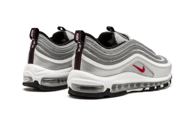 Shop Now and Save on Men's Nike Air Max 97 OG QS 2017 «Silver Bullet» METALLIC SILVER/VARSITY RED 884421 001.