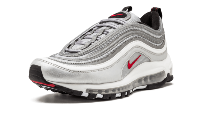 Limited Time Offer: Men's Nike Air Max 97 OG QS 2017 «Silver Bullet» METALLIC SILVER/VARSITY RED 884421 001 at Discount Prices.