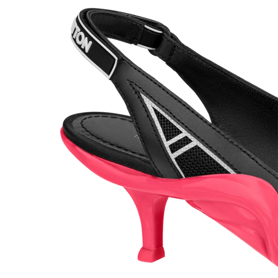 Women's Luxury Shoes: Louis Vuitton Archlight Slingback Pump Black / Fuchsia Pink