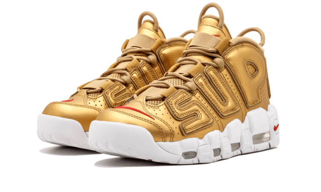 Be Stylish in Men's Nike Air More Uptempo Supreme Suptempo Gold!