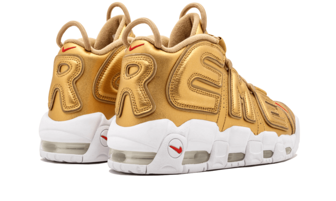 Stay Ahead of the Curve with Men's Nike Air More Uptempo Supreme Suptempo Gold!