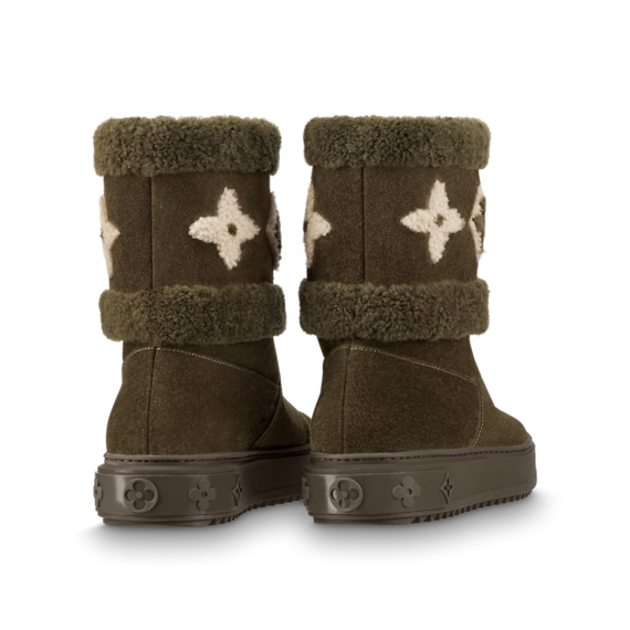 Women's Louis Vuitton Snowdrop Flat Ankle Boot Khaki Green - Discount Available!