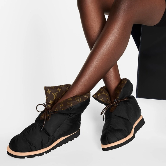 Luxury Women's Footwear - Louis Vuitton Pillow Comfort Ankle Boot Black