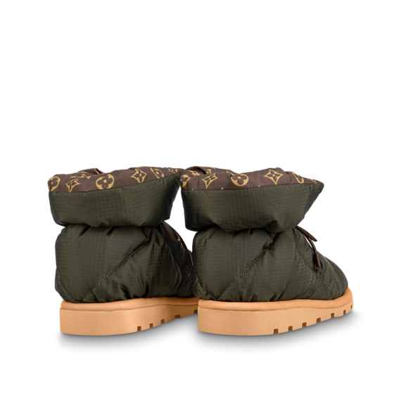 Women's Luxury Footwear: Louis Vuitton Pillow Comfort Ankle Boot Khaki Green