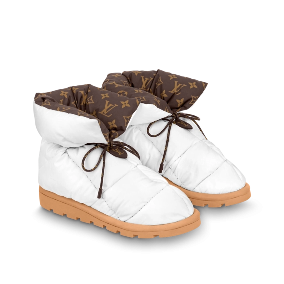 Shop Louis Vuitton Pillow Comfort Boot White for Women!