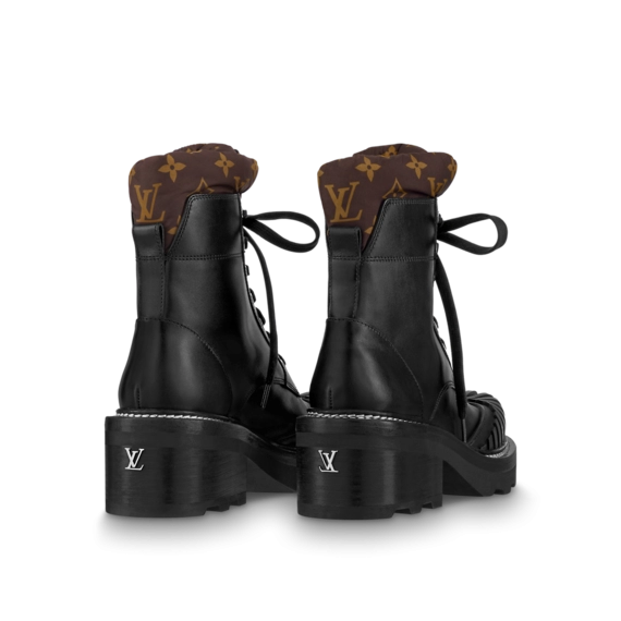 Fashionable Lv Beaubourg Ankle Boot Black for Women - Get Discount Now