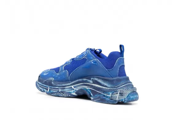 Shop Men's Dark Blue Balenciaga Triple S