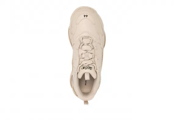 Get a Great Deal on Balenciaga Triple S - Beige Faux Leather Men's Shoes - Discounted Prices!
