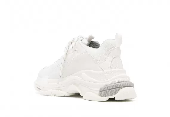 Women's Designer Shoes: Balenciaga Triple S White Panelled Design On Sale!