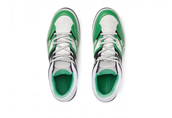 Sale on Men's Gucci Basket Low-Top Sneakers - Black/Green/White!