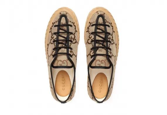 Buy Discounted Gucci Maxi GG Low-Top Sneakers for Men - Beige/Black Now