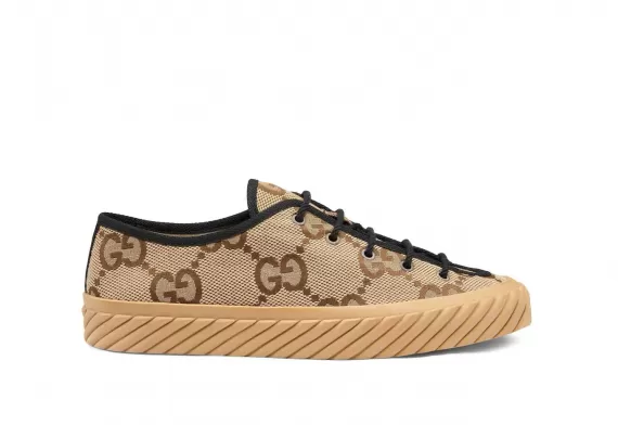 Shop Men's Gucci Maxi GG Low-Top Sneakers - Beige/Black, Buy Now & Enjoy Discount