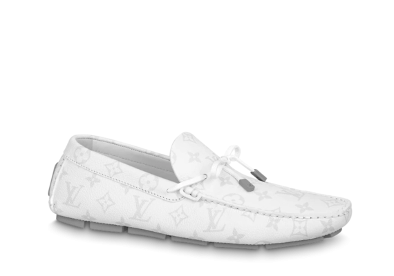 Shop LV Driver Mocassin White - Sale for Men's