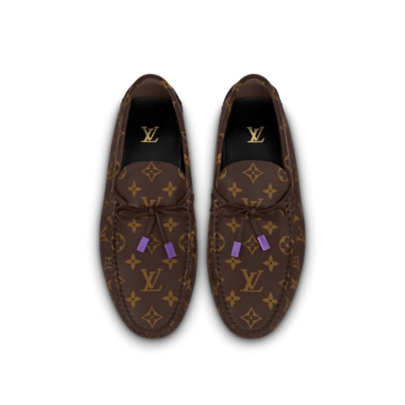 The Perfect Men's LV Driver Mocassin Monogram Grained for You