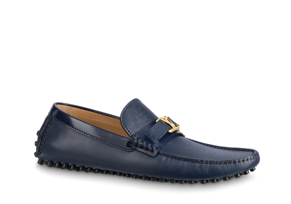 Shop Louis Vuitton Hockenheim Moccasin Navy Blue for Men