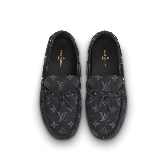 Look sharp with Louis Vuitton ARIZONA MOCASSIN Eclipse black men's sale!