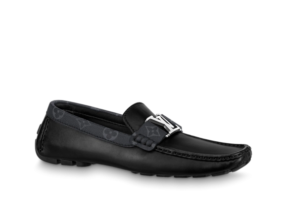 Shop Louis Vuitton Monte Carlo Moccasin Black for Men