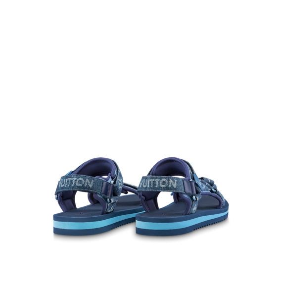 Men's Louis Vuitton Panama Sandal Blue at a Discount