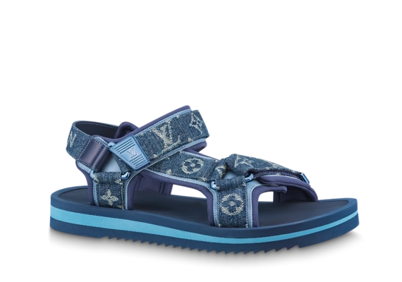 Buy Discounted Louis Vuitton Panama Sandal Blue for Men's