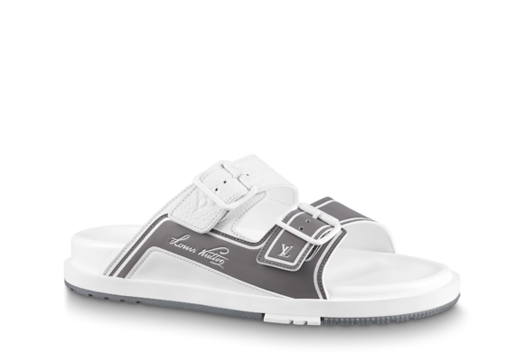 Shop Men's LV Trainer Mule Silver - On Sale Now!