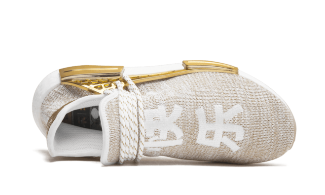 Men's Pharrell Williams NMD Human Race Holi MC Gold Happy - China Exclusive: Purchase Now!