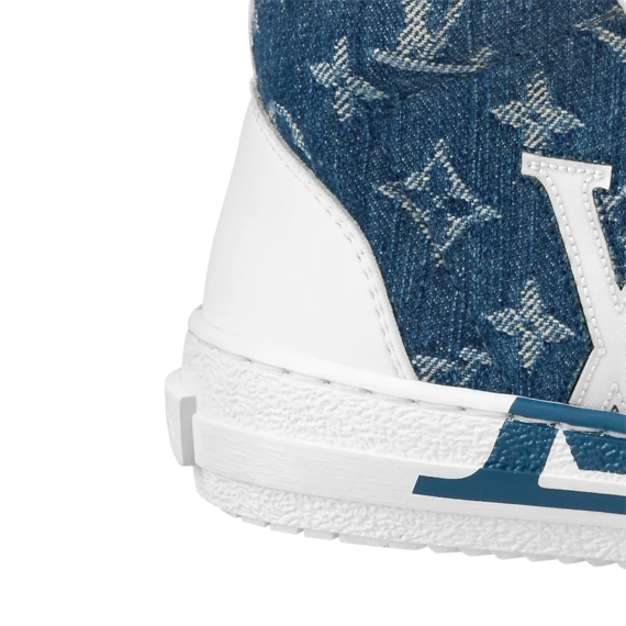 Shop Men's Louis Vuitton Charlie Sneaker Boot Blue with Discount - Buy Now!