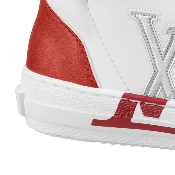 Women's fashion must-have: Louis Vuitton Charlie Sneaker Boot Red with a discount!