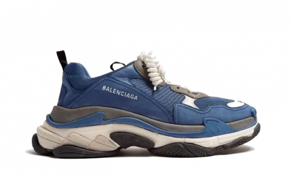 Buy Balenciaga Triple S Trainers Navy Gray for Women's now on sale!