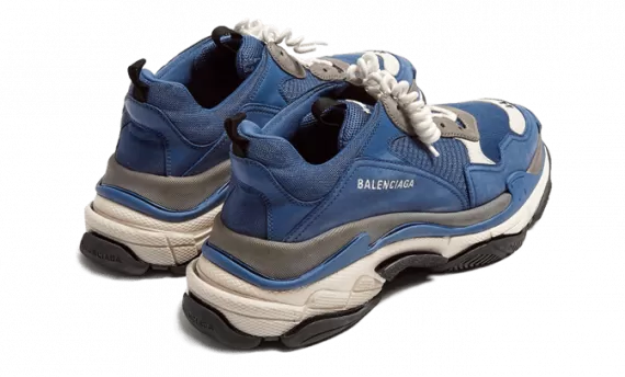 Men's Balenciaga Triple S Trainers Navy Gray - Get It Now!