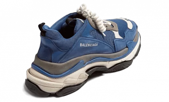 Shop Men's Balenciaga Triple S Trainers Navy Gray Now!