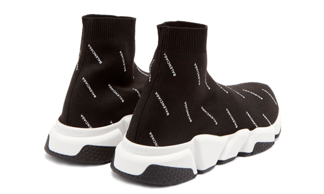 Score the Perfect Sale on Balenciaga Speed Runner Mid Logo Shoes in Black & White