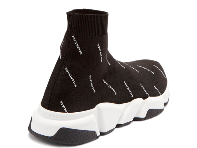 Upgrade Your Look with Balenciaga Speed Runner Mid Logo Shoes in Black & White